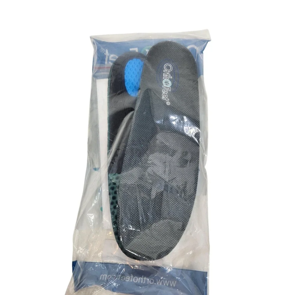 ORTHOFEET Orthotic Insoles Mens 10.5 Wide Black Arch Support Foam Cushioning